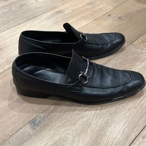Men’s Salvatore Ferragamo horse bit loafers black size 12